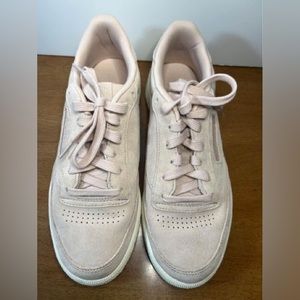 Reebok Club C Double Platform Baby Pink - women size 8.5 - $70